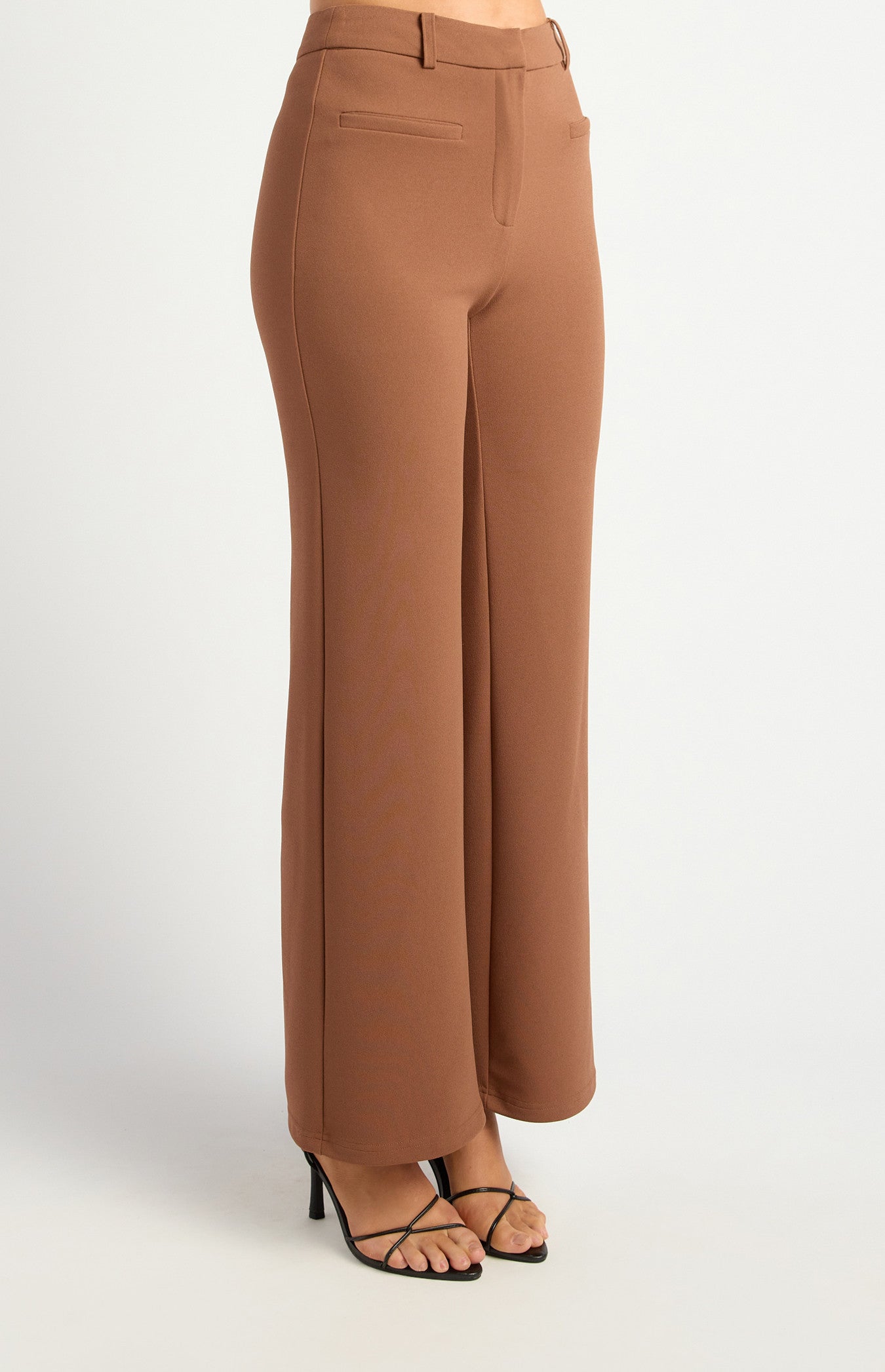 High-Waisted Bell-Bottom Jersey Pants