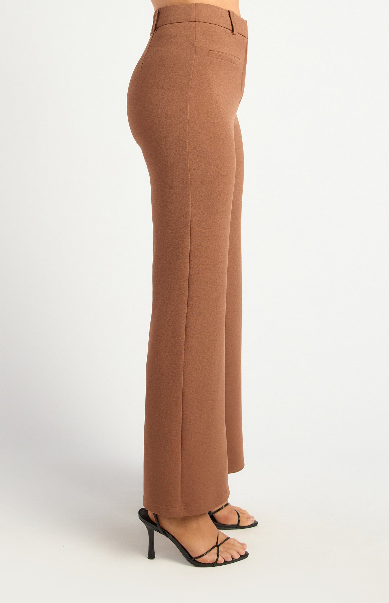 High-Waisted Bell-Bottom Jersey Pants