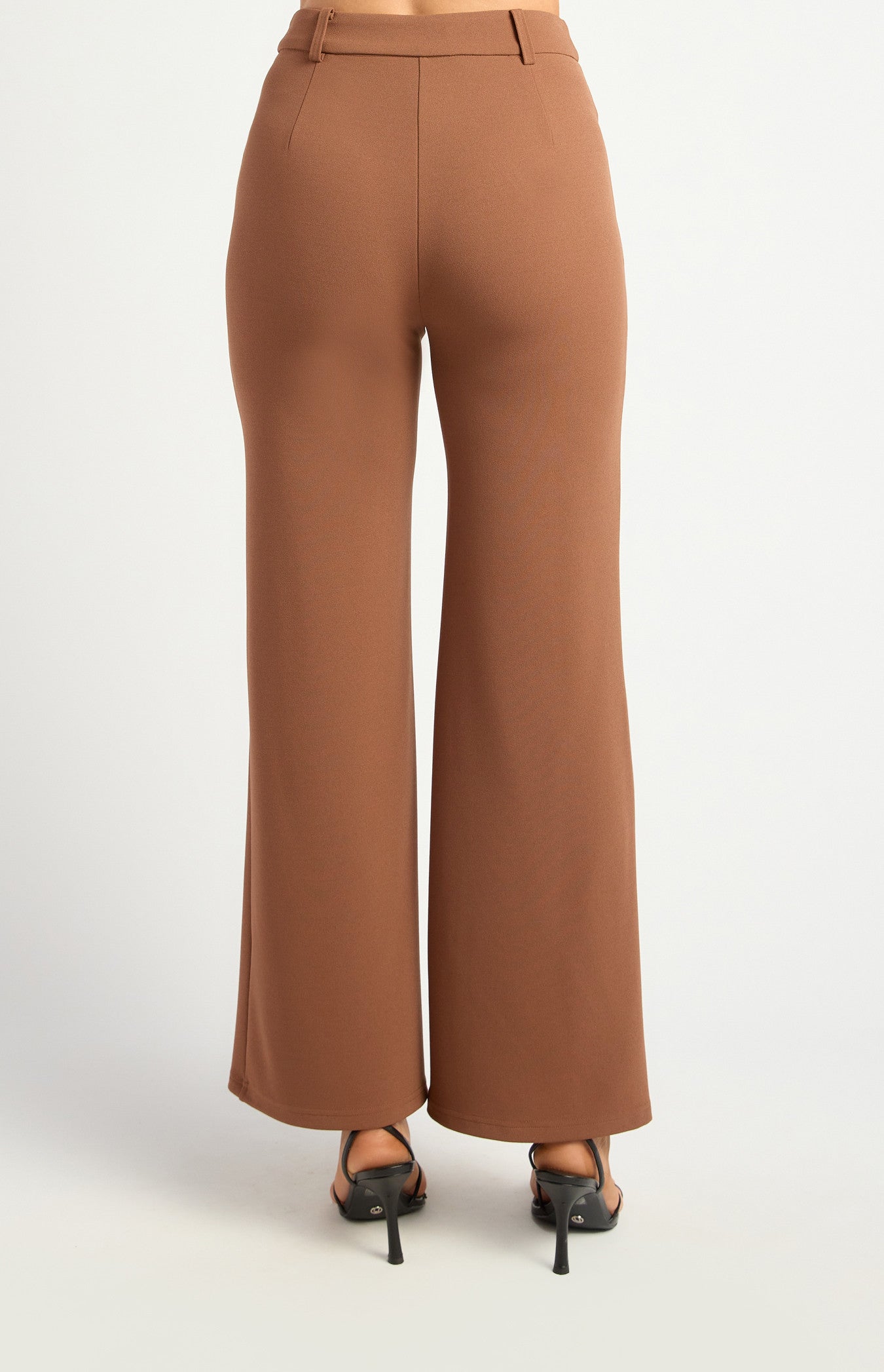 High-Waisted Bell-Bottom Jersey Pants