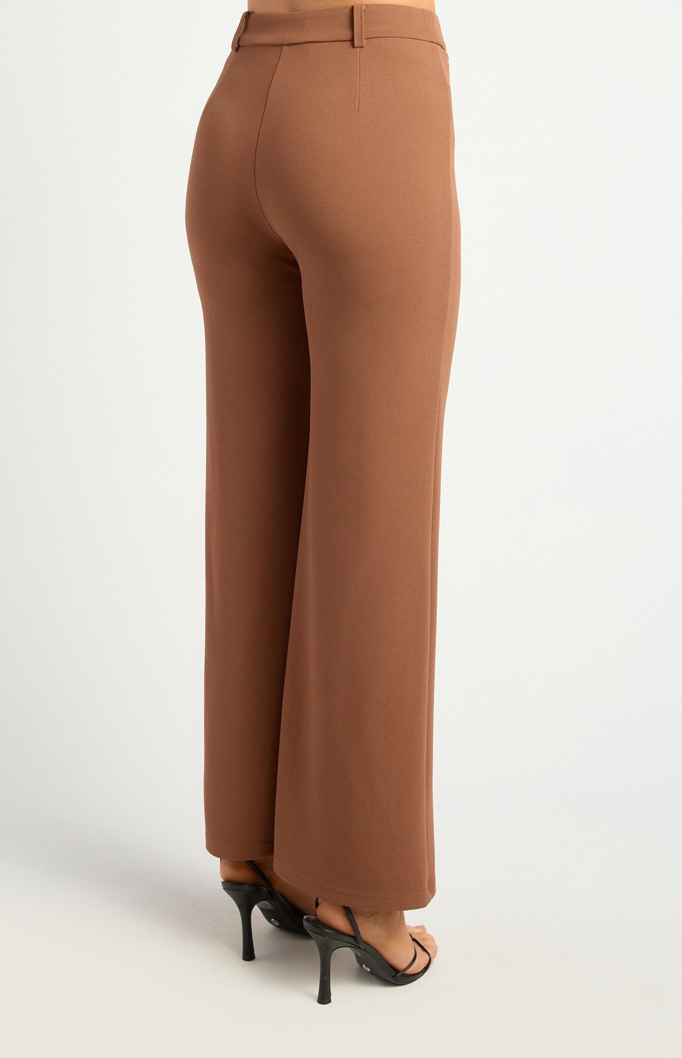 High-Waisted Bell-Bottom Jersey Pants