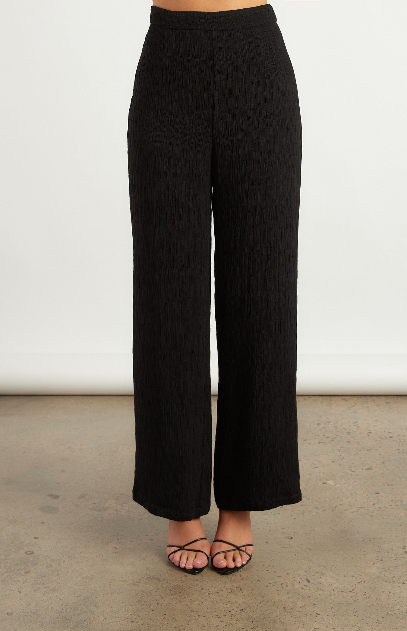 Gold Beaded Detail Textured Set with Halter Top and Pants