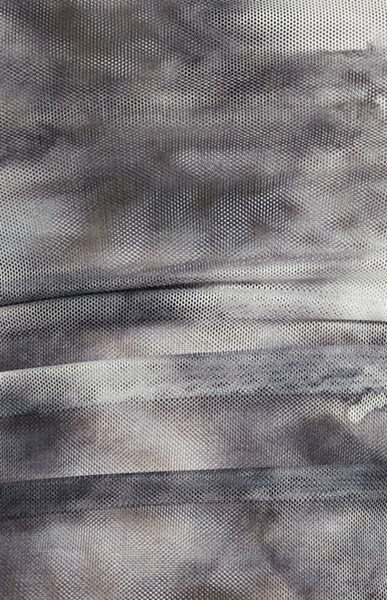 Swirl Print Off-the-Shoulder Mesh Top