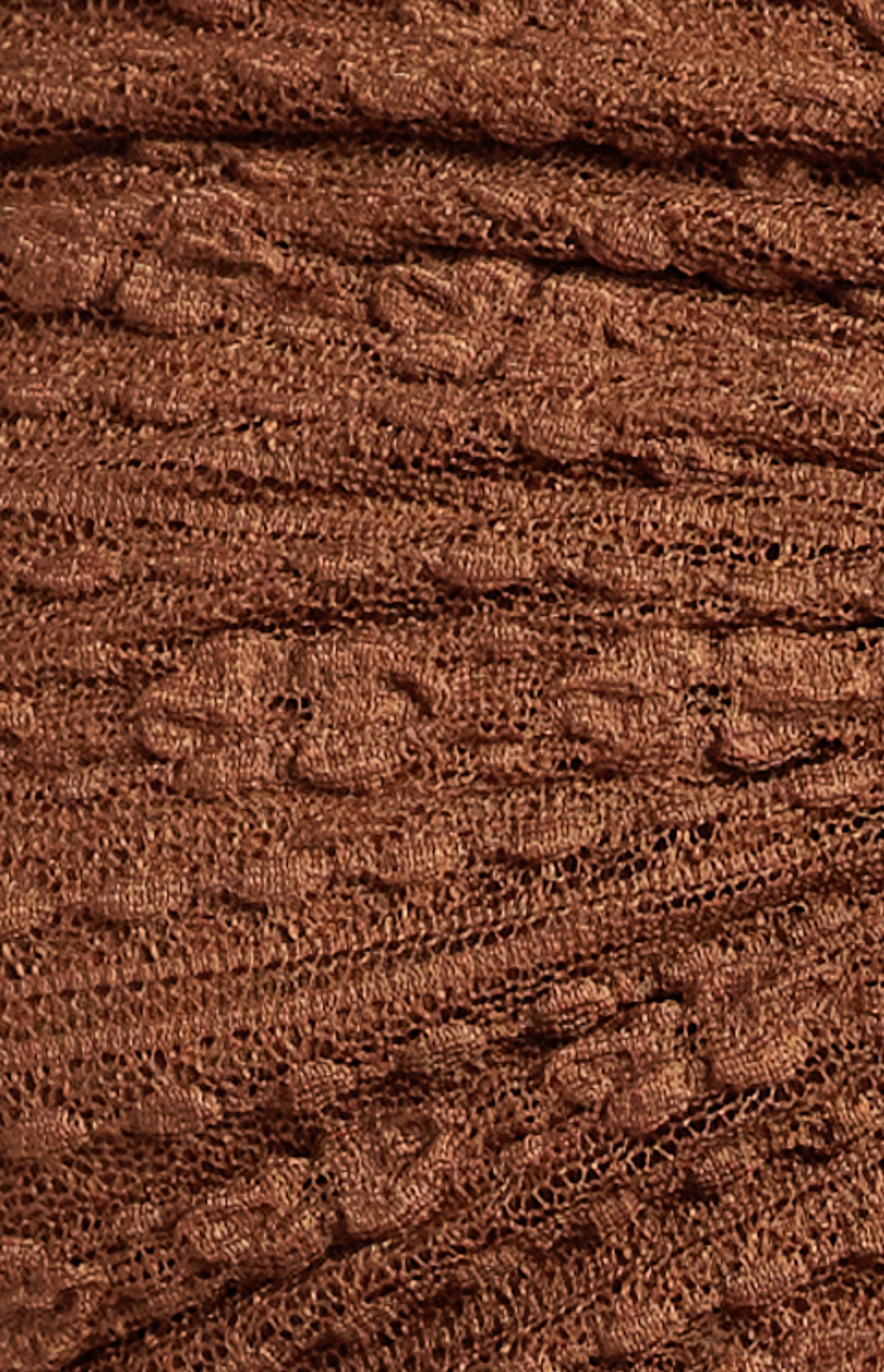 Front Drawstring Detail Stretch Lace Top