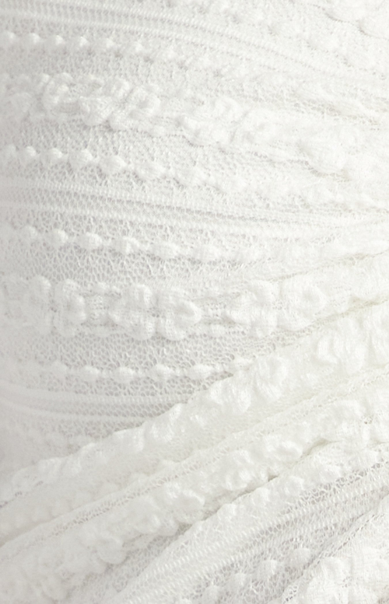 Front Drawstring Detail Stretch Lace Top