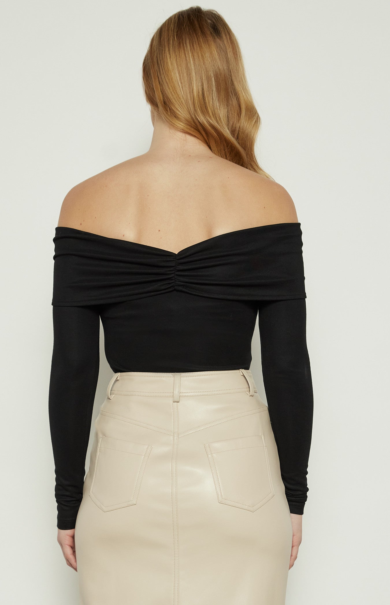 Off Shoulder Top with Front Ruched