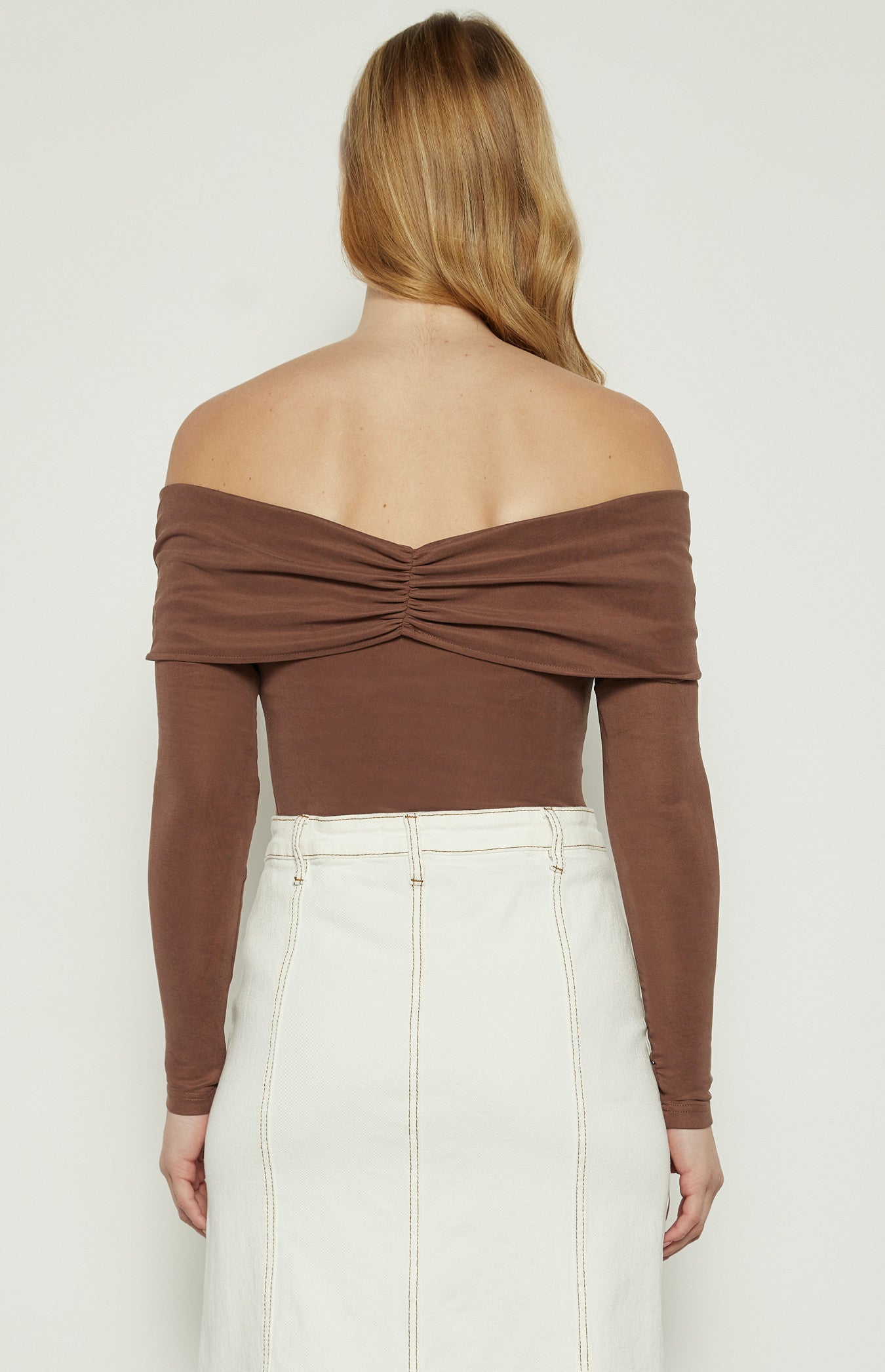 Off Shoulder Top with Front Ruched