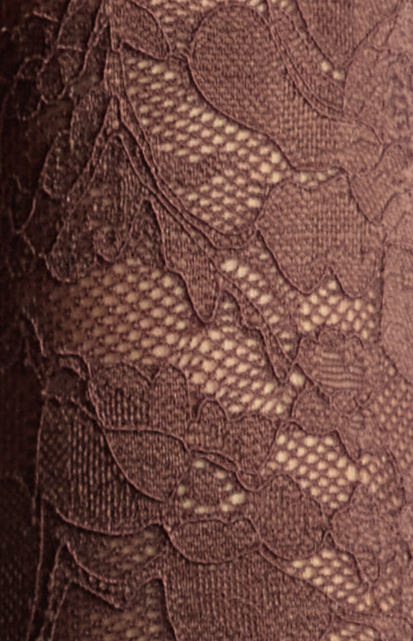 Contrast Fabric Mock Neck Lace Top with Bell Sleeves