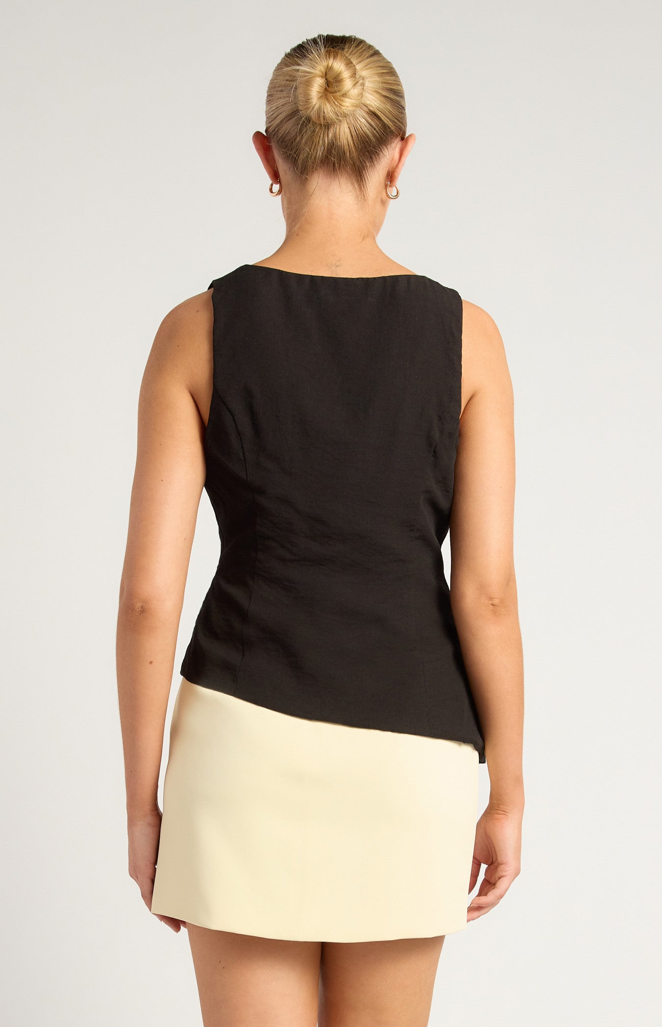 Textured Fabric Wrap Top With Beaded Toggles
