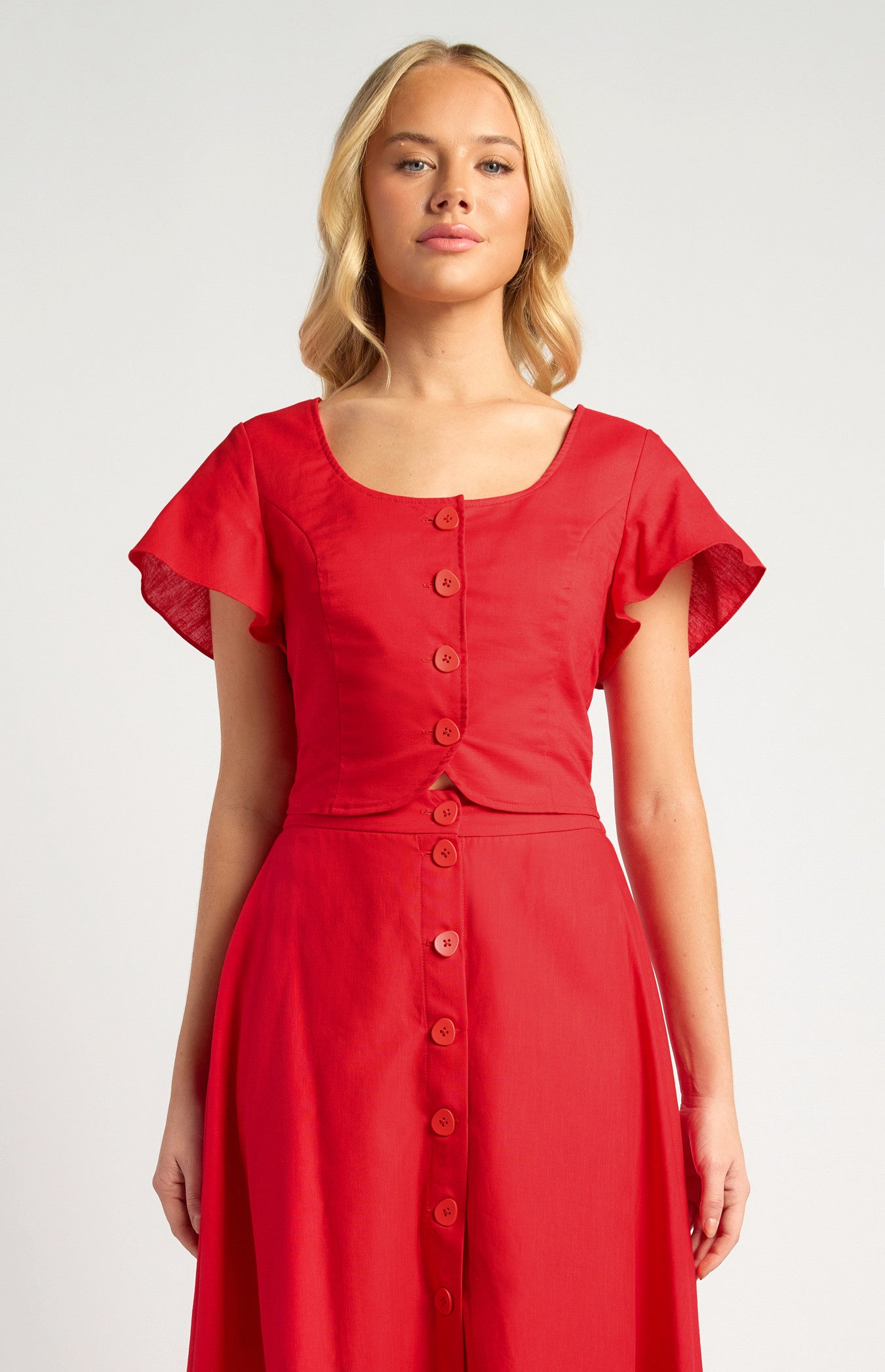 Butterfly Sleeves Panel Details Top