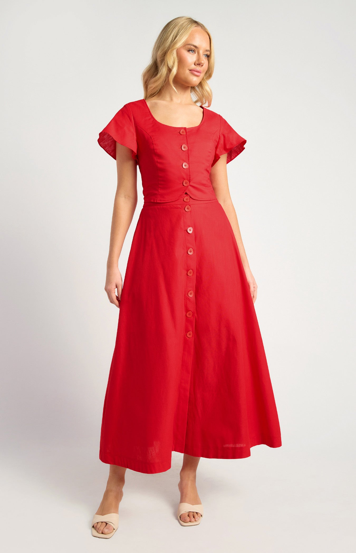 Butterfly Sleeves Panel Details Top