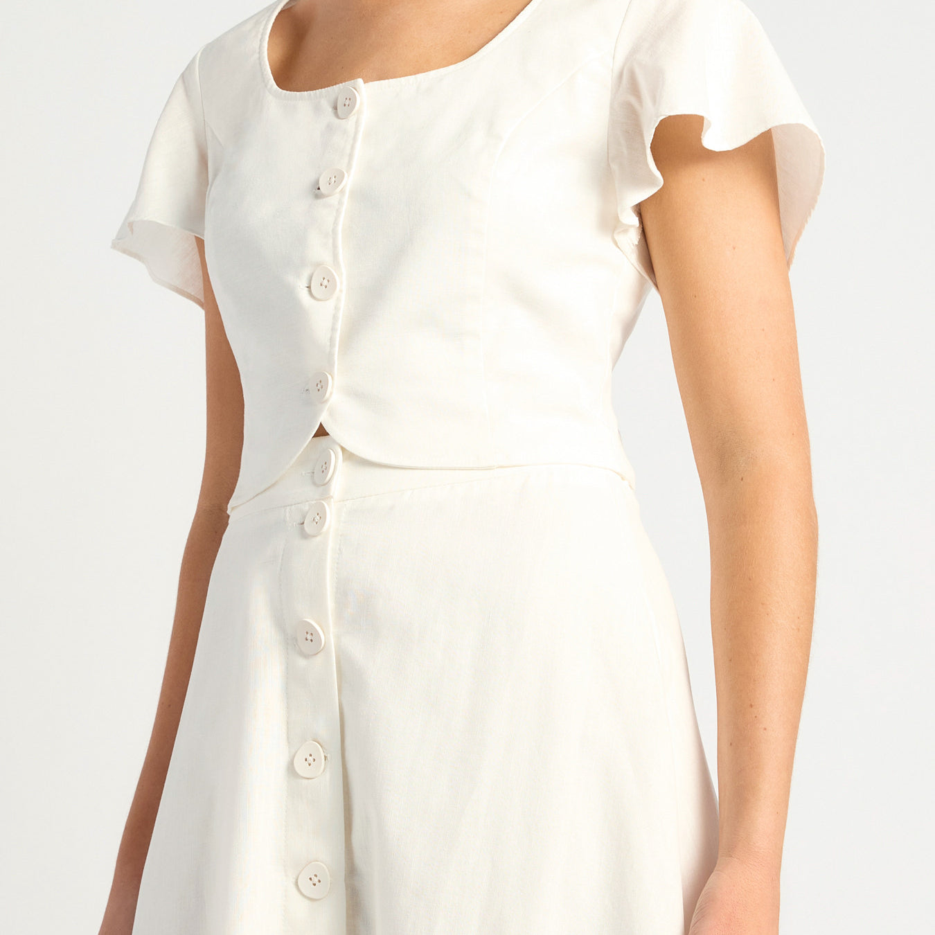 Butterfly Sleeves Panel Details Top