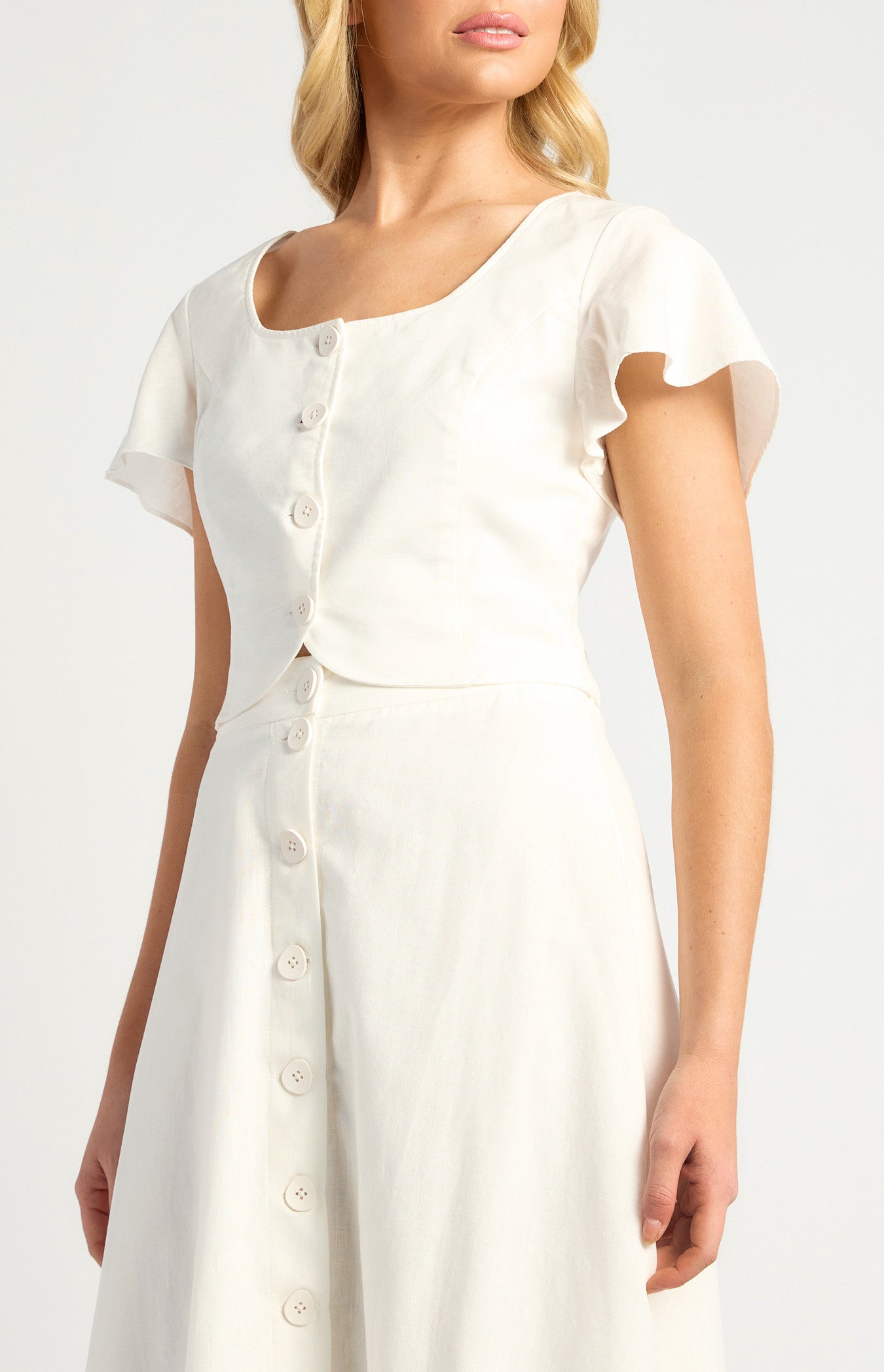 Butterfly Sleeves Panel Details Top