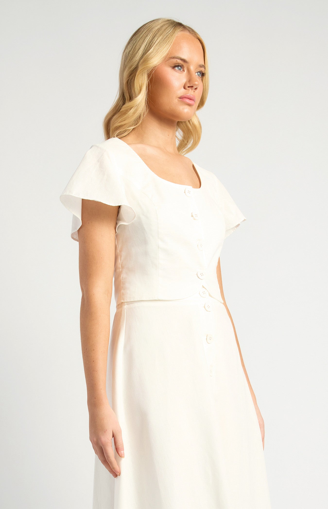 Butterfly Sleeves Panel Details Top