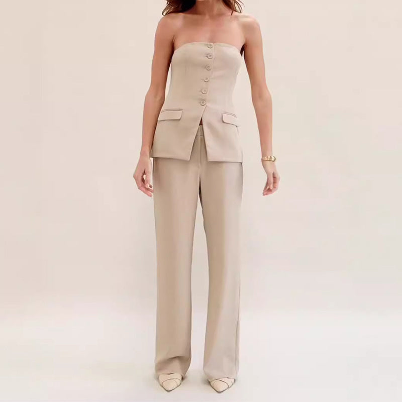 Chic Tube Top Suit
