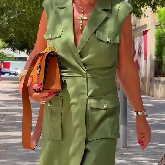 Casual Solid Color Slim Fit Knee-Length Dress