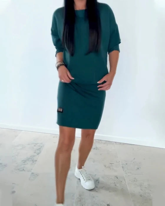 Casual Long Sleeve Bodycon Dress with Slim Fit Silhouette