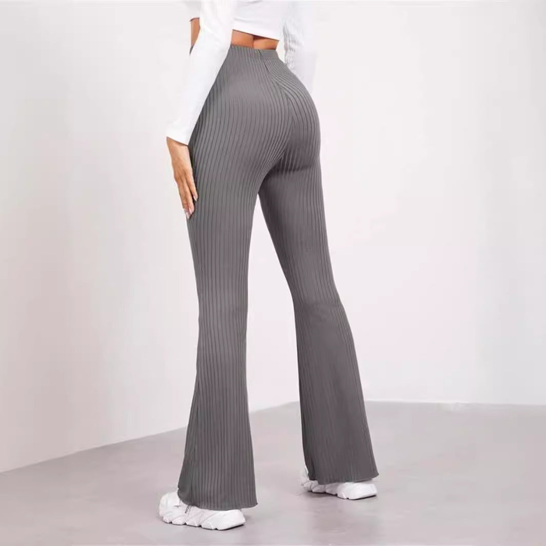 High-Waist Flared Yoga Pants / Sports Trousers