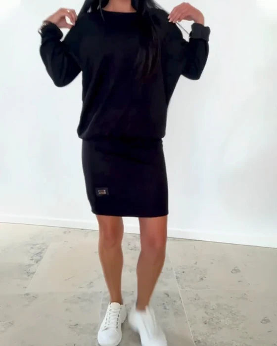 Casual Long Sleeve Bodycon Dress with Slim Fit Silhouette