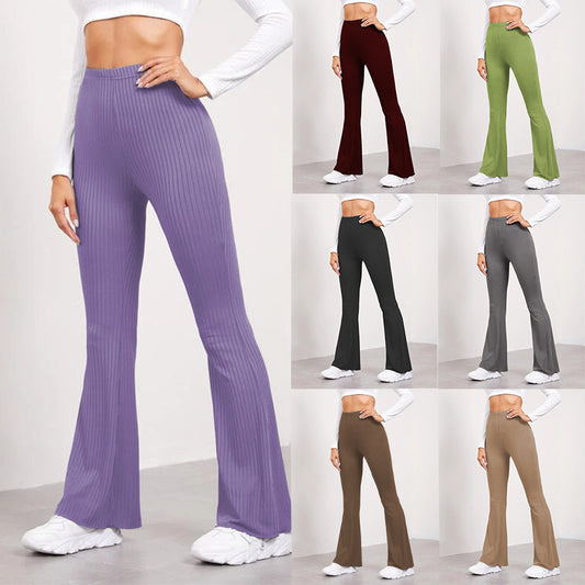 High-Waist Flared Yoga Pants / Sports Trousers