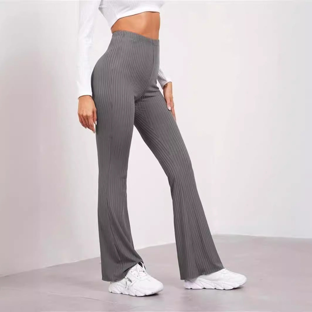 High-Waist Flared Yoga Pants / Sports Trousers