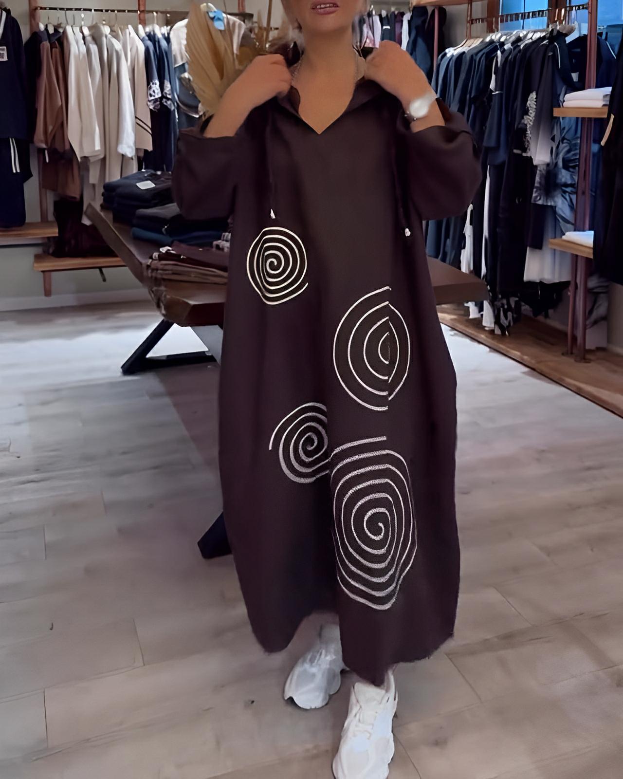 Ella Flow Maxi Hoodie Dress