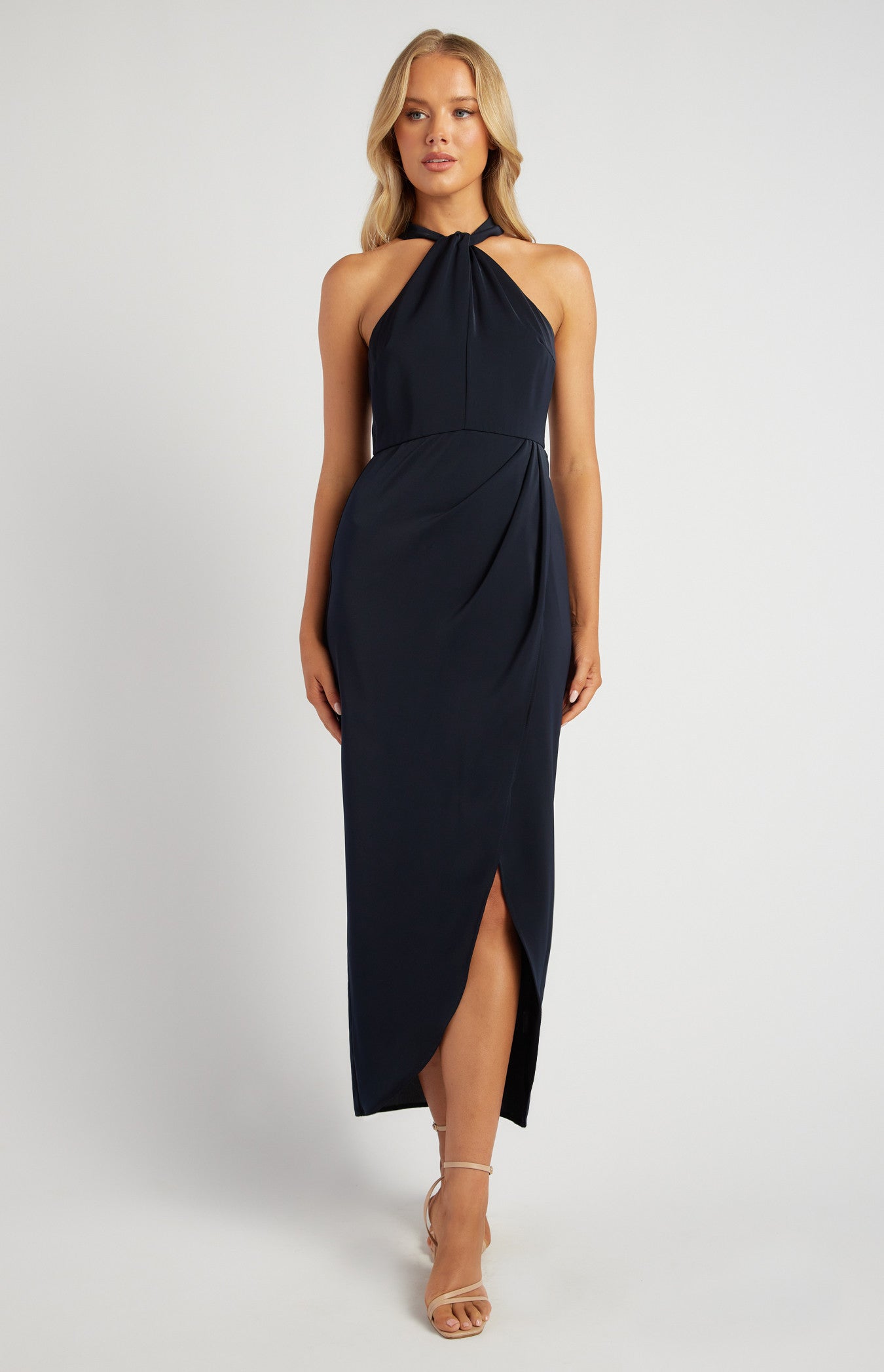 tulip hem halter dress Julia Jordan Knot Neck Tulip Hem Dress JULIA JORDAN