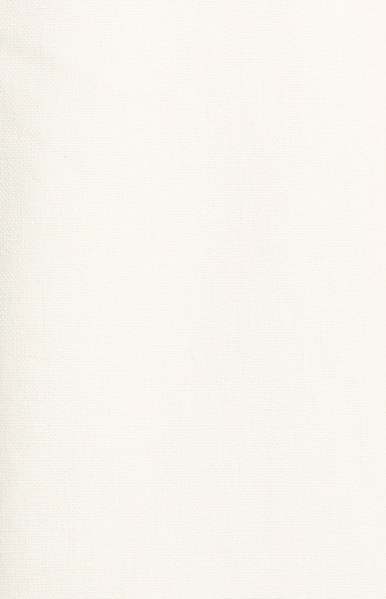 Cotton Linen Panel Detail Midi Dress with Centre Front Zip