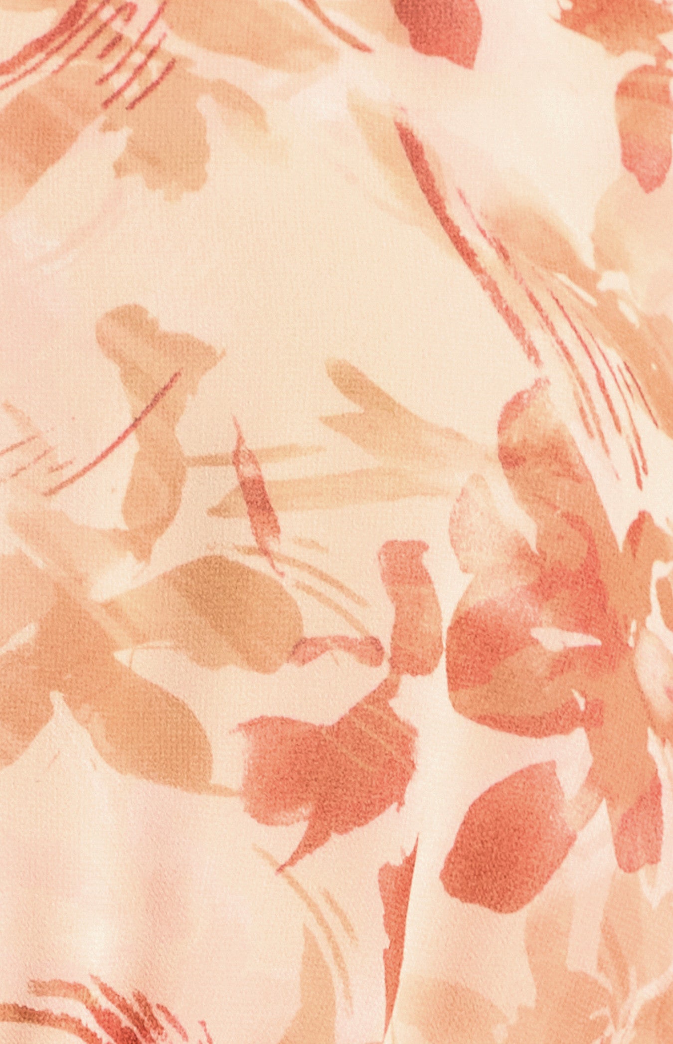 Floral Print Chiffon Dress with Elastic Waist and Ruffle