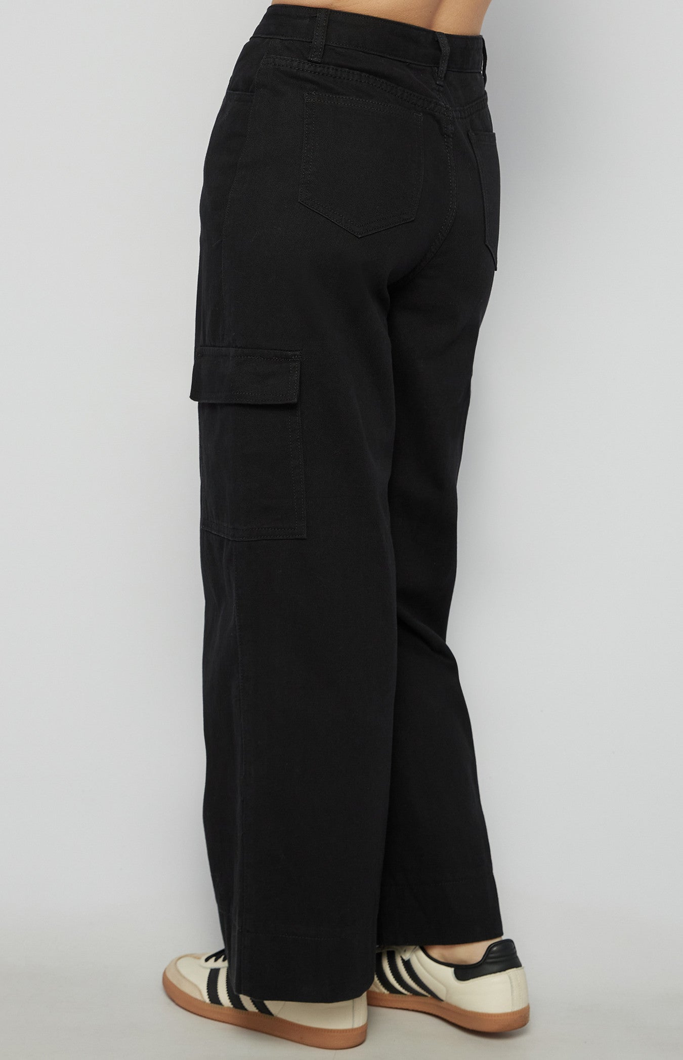 Cotton Side Patch Pocket Detail Pants