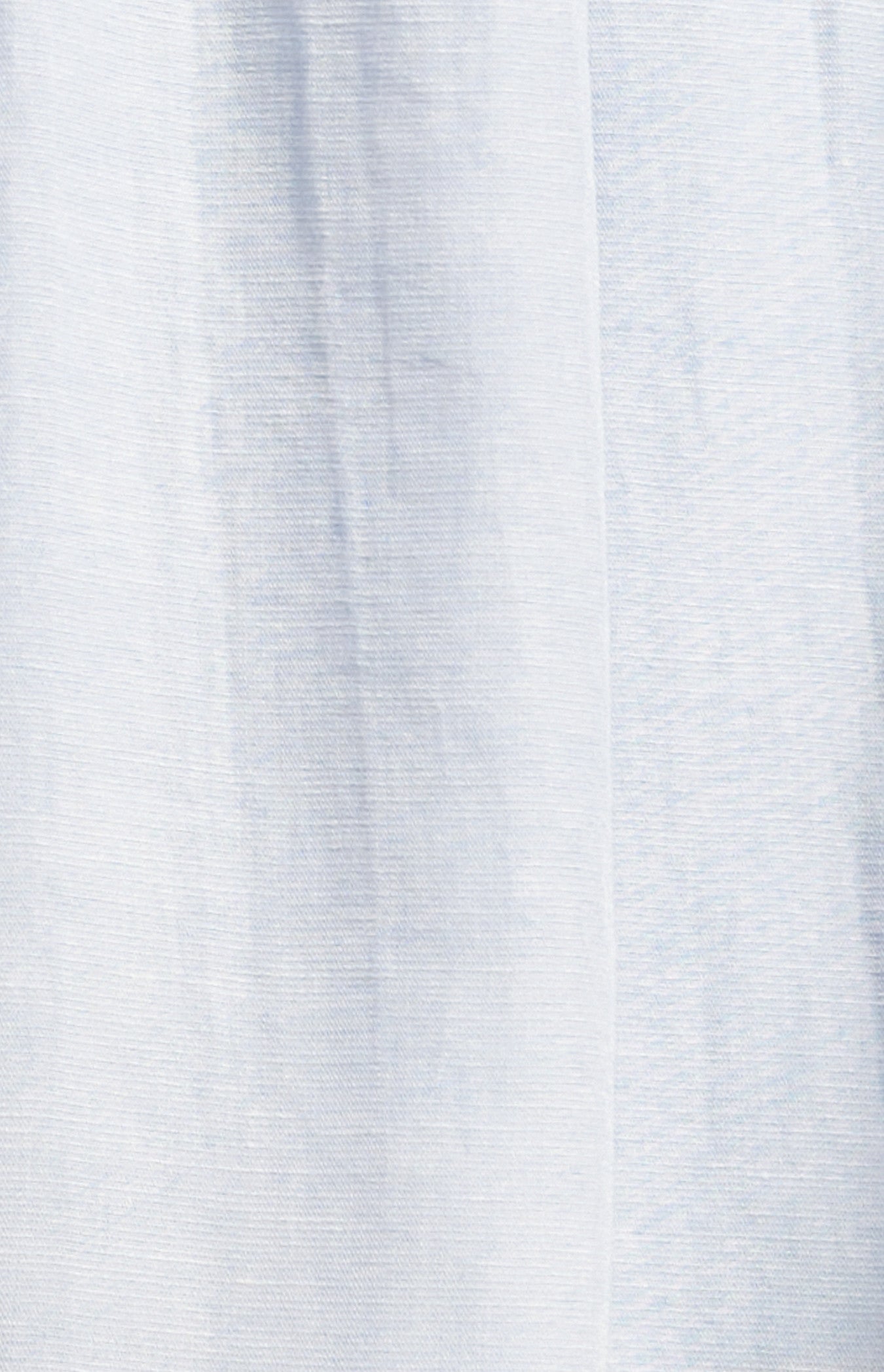 Linen Blend Contrast Neckline Shirred Detail Mini Dress