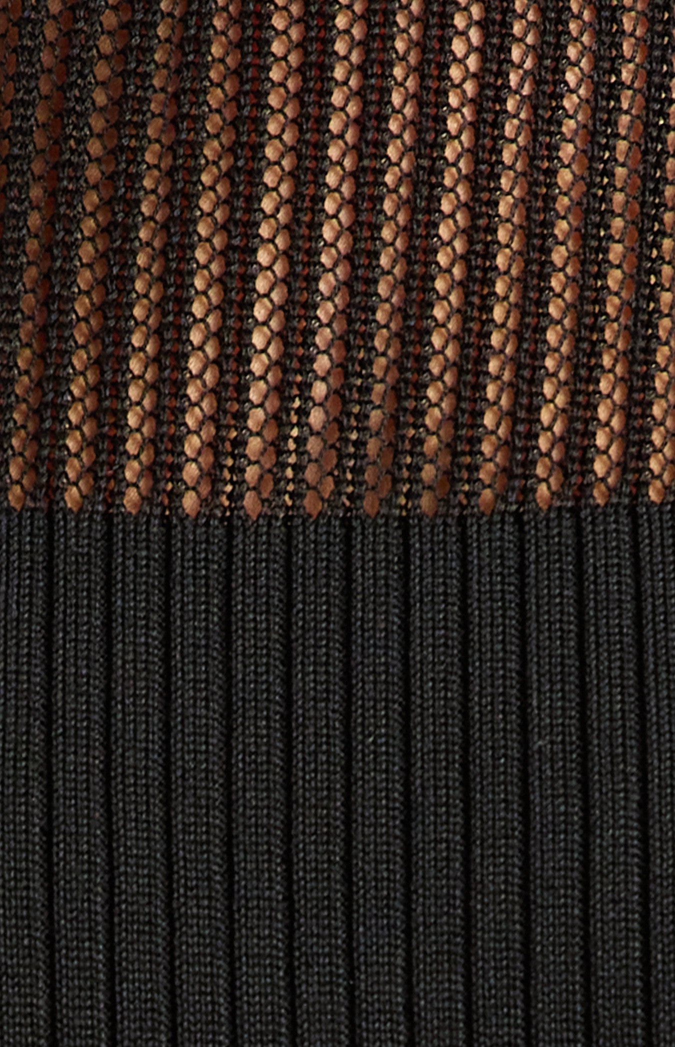 Sheer Stripe Textured Knit Midi Dress