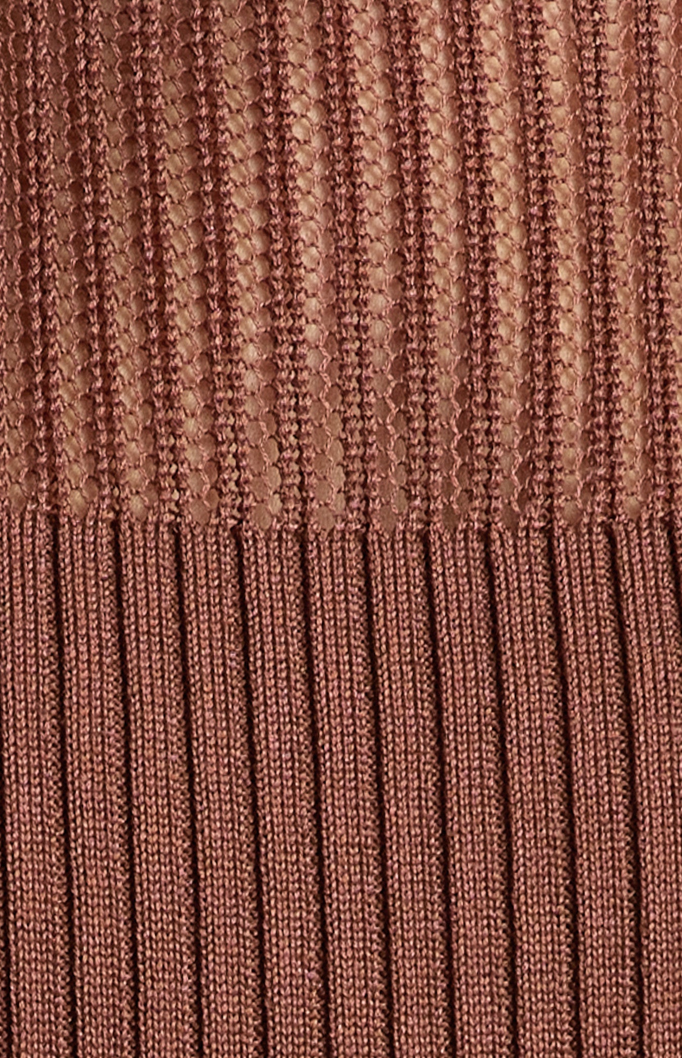 Sheer Stripe Textured Knit Midi Dress