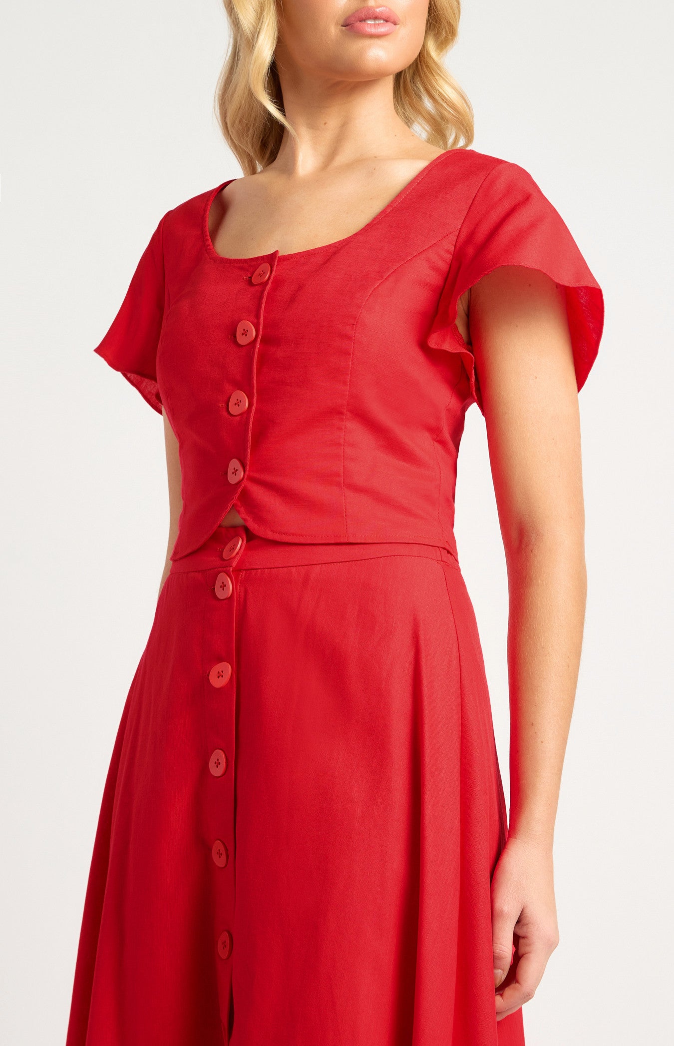 Butterfly Sleeves Panel Details Top
